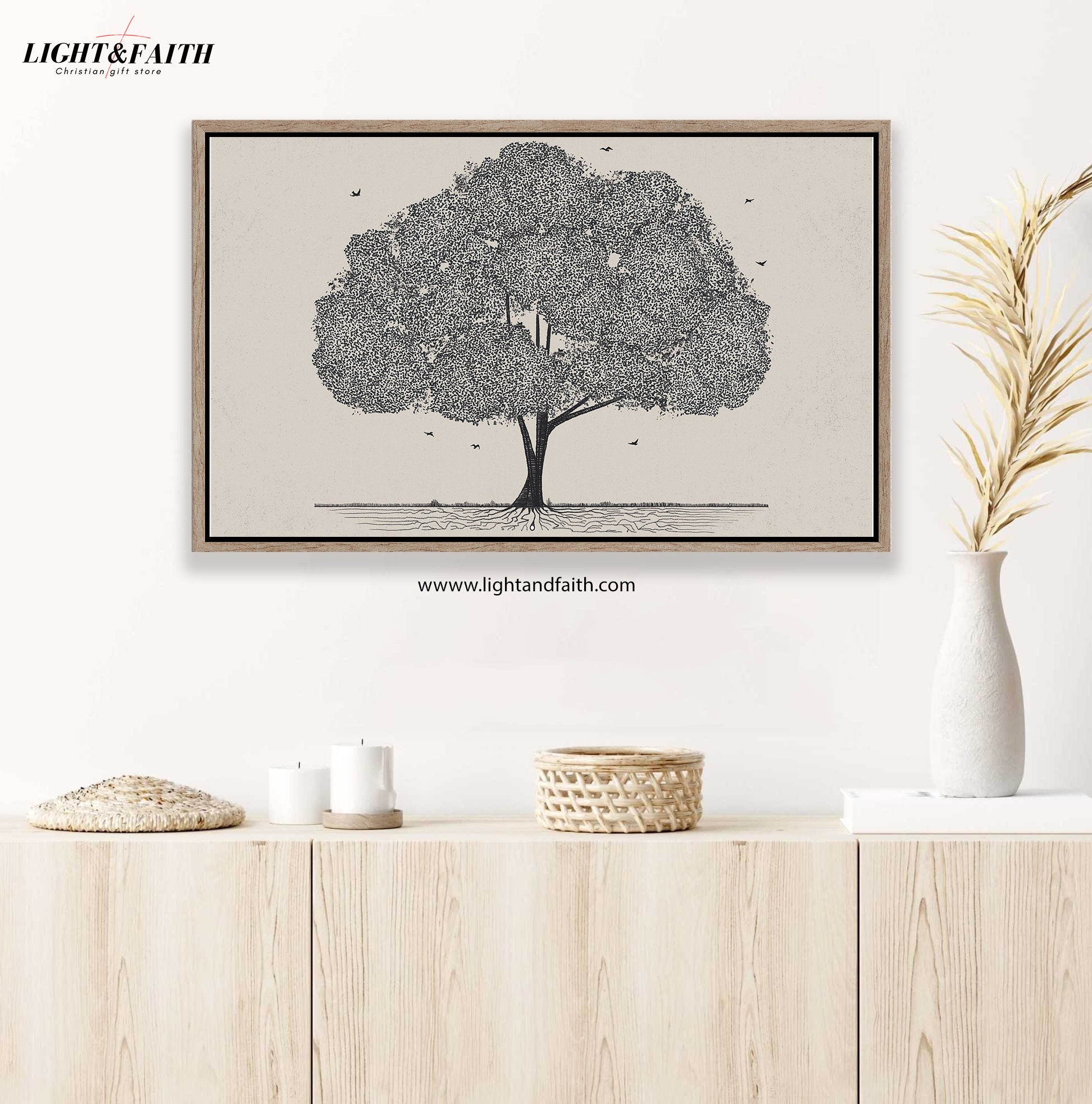Faith of Mustard Seed Poster, Faith Moves Mountains Poster, Kingdom of God Art Poster, Jesus WALL art, Mustard Tree Poster, Parable